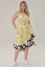 Eliza J Floral Fit & Flare Dress ( Size 16W )