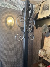Vintage 73  Ornate Heavy Metal Hall Tree / Co...