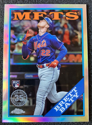 BRETT BATY 2023 Topps Chrome Update #88CU15 1988 Anniversary RC Refractor Mets