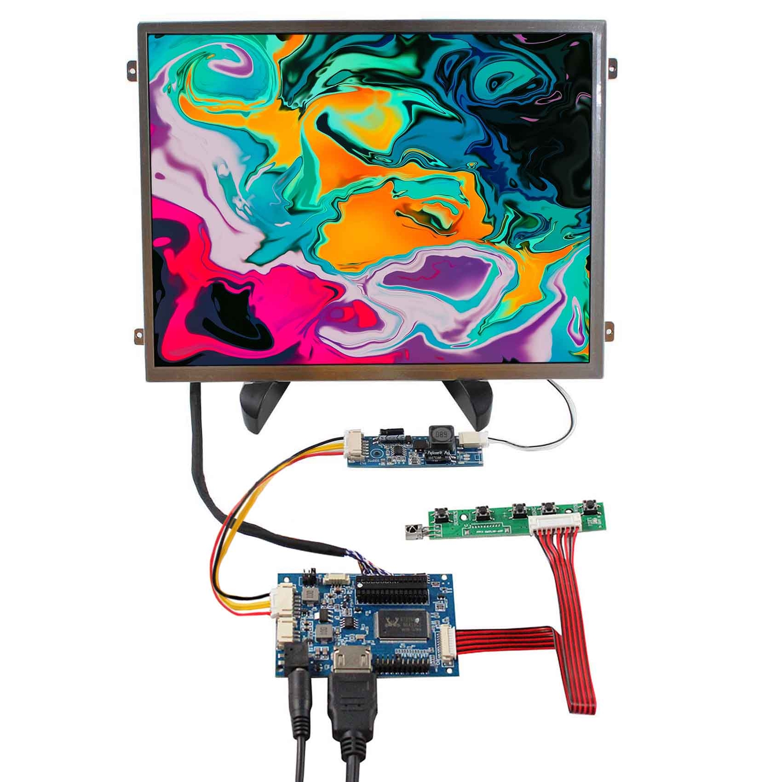 10.4"" 1024x768 4:3 500nit IPS LCD Screen and HD Audio LVds Controller Board