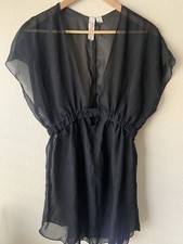 Swim Cover Up, Sheer Black by Miken - Women s Size Medium