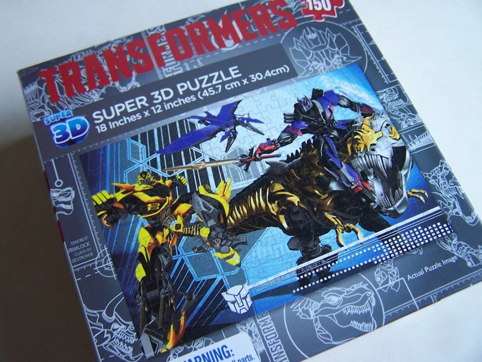 TRANSFORMERS Super 3D Puzzle 18"X12" 150 Piece - NIB, never opened  - Image 3 of 4