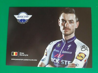CYCLING cycling card DRIES BECOMEYNS team QUICK STEP FLOORS 2018