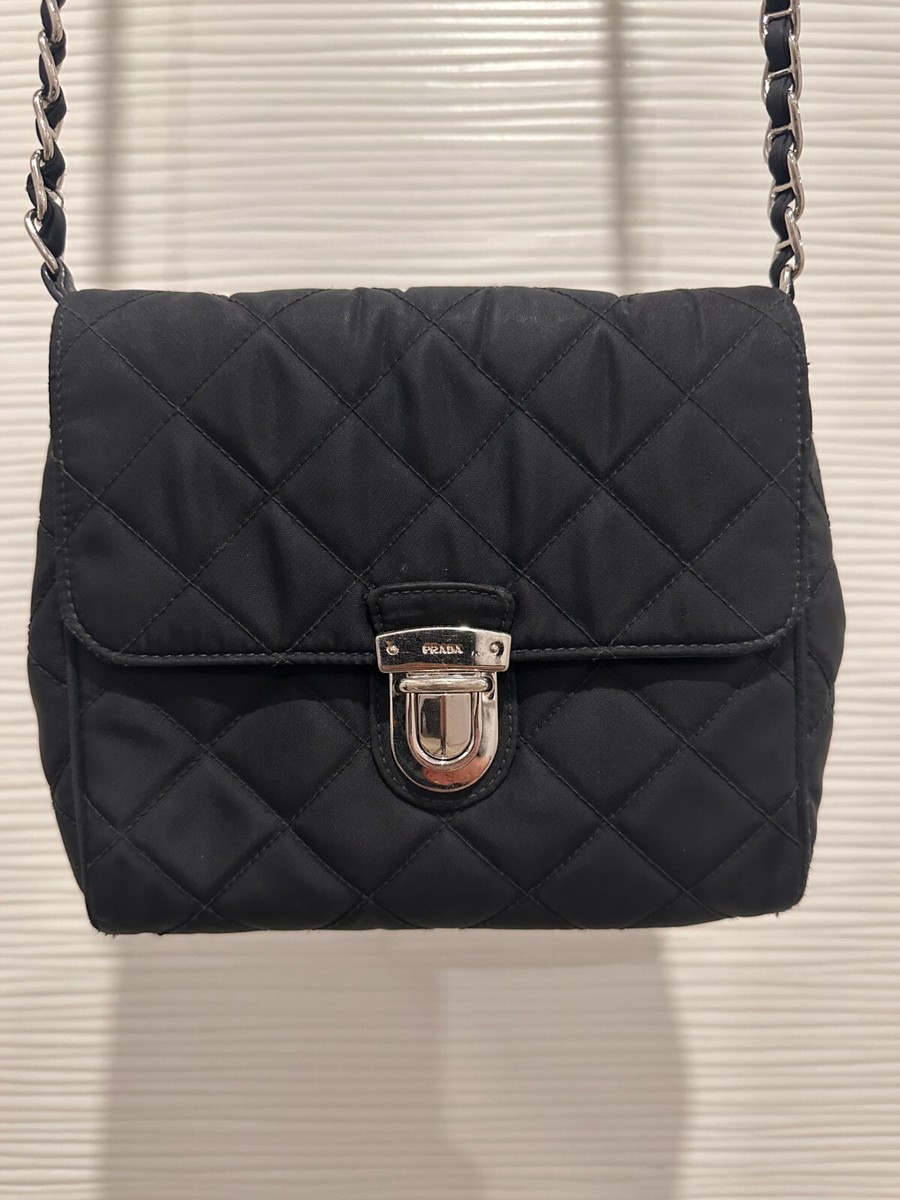 ☆人気☆【PRADA】Nylon Quilted Chain Mini Shoulder Bag☆ PRADA Quilted Chain Shoulder Bag Nylon Mini Black | eBay