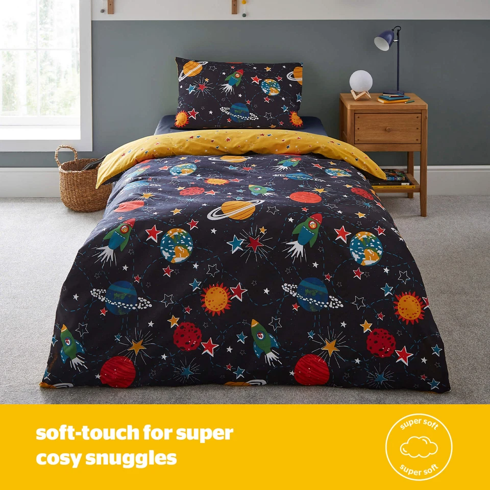 Silentnight Healthy Growth Duvet Set for Kids Space Rainbow Breathable Soft - Image 4 of 4