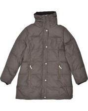 Michael Kors Womens Padded Coat Uk 16 Large Grey Nylon Bm02