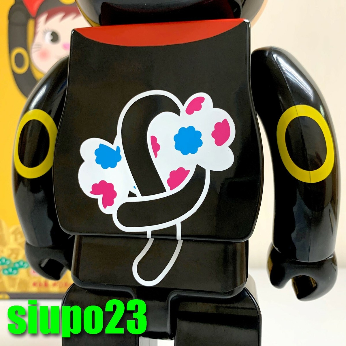Medicom 400% Bearbrick ~ Fujiya Milky Peko Be@rbrick Lucky Cat
