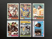 1981 Topps Football, 6 different HOFers, High-grade, NrMT cards