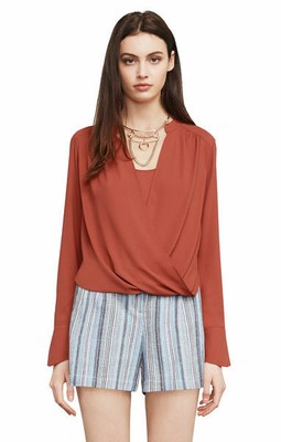 bcbgmaxazria jaklyn draped front blouse