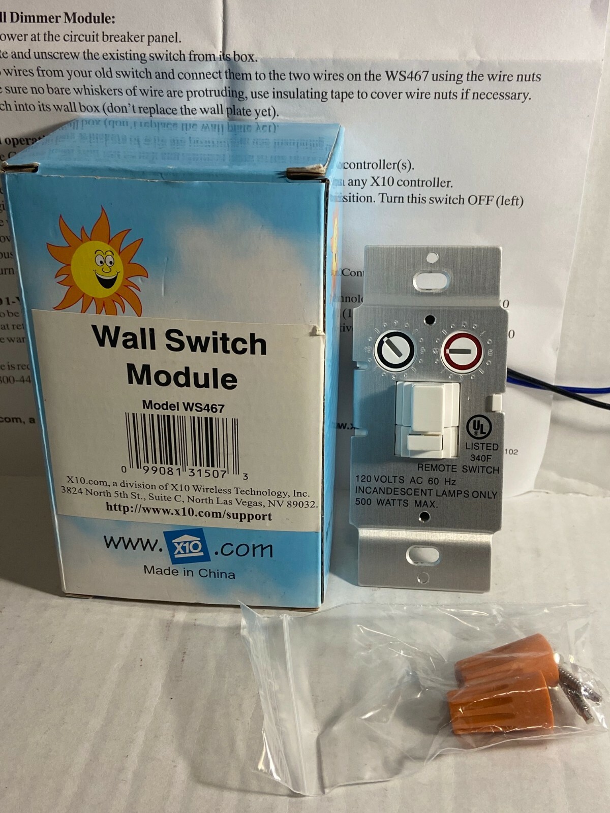 X10 Wall Switch Module WS467C New in Box (LOT OF 2*) ws 467c see pics