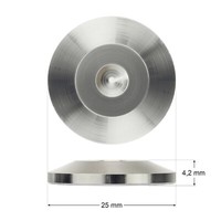 Dynavox Spike Unterlegscheiben Silber 4Er-Set