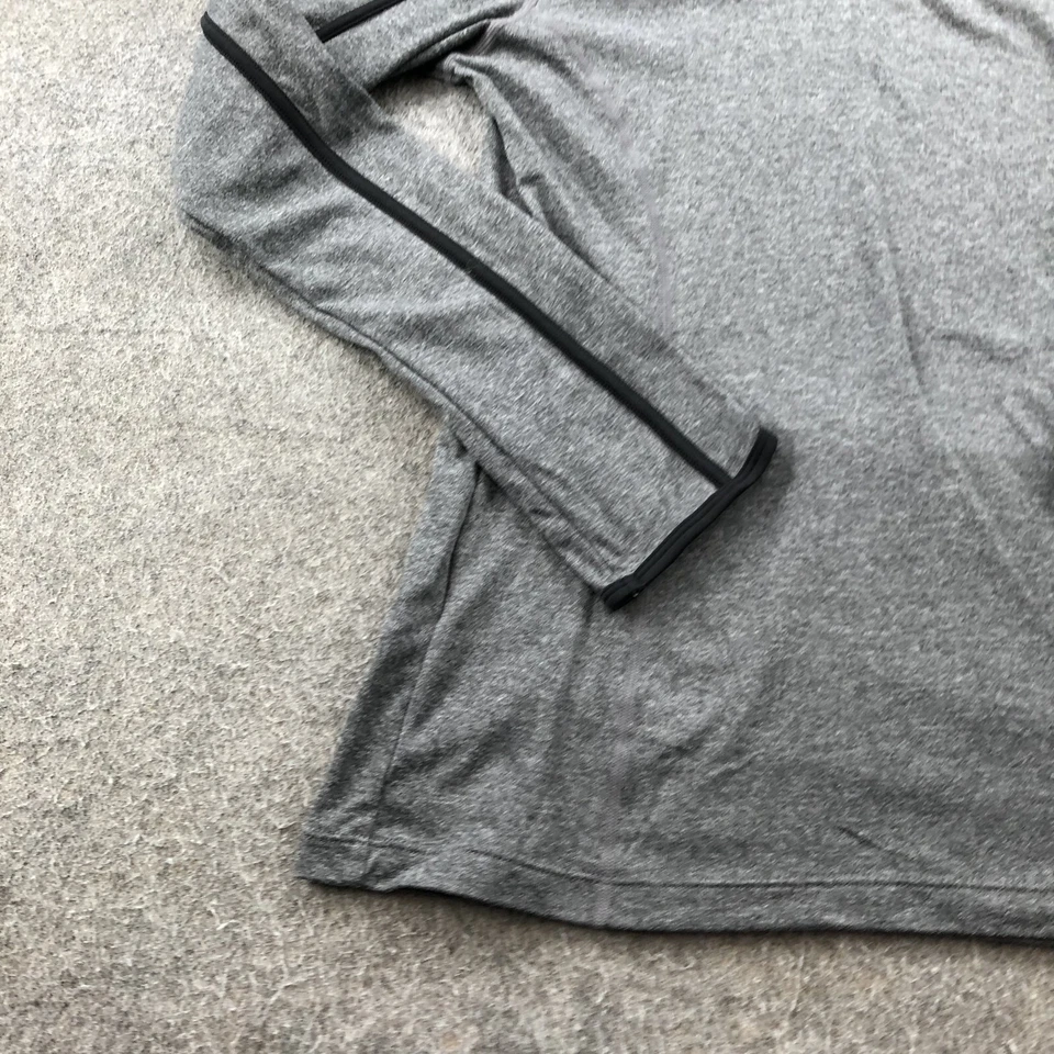 Pullover Asics Mujer Grande Gris Gimnasio Entrenamiento Correr Informal Con Capucha Foto 2 de 4