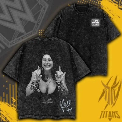 Wearova RHEA RIPLEY 2025 WWE tee with signature premium acid washed WWE tee