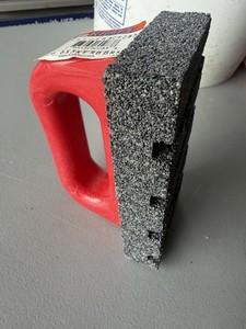Kraft Tool Co. CF283 Rubbing Brick 20 Grit 6x3x1 Inch Red Handle