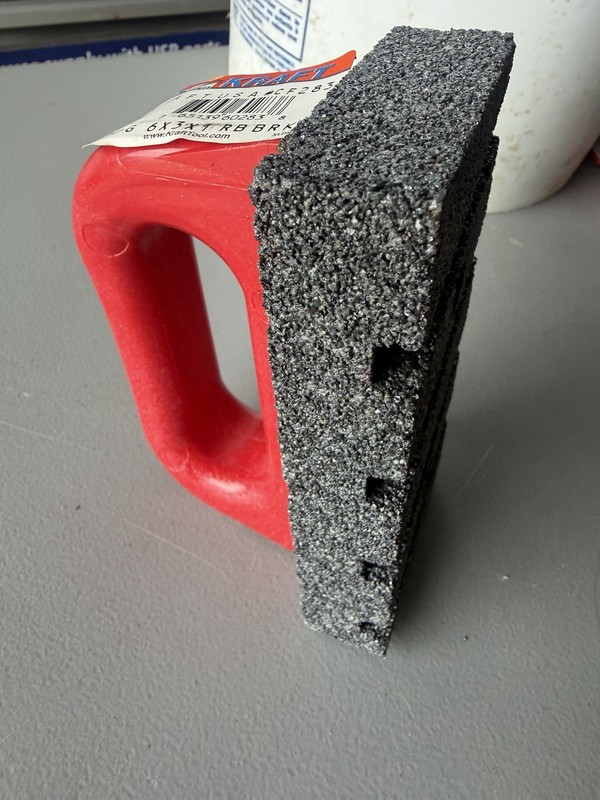 Kraft Tool Co. CF283 Rubbing Brick 20 Grit 6x3x1 Inch Red Handle