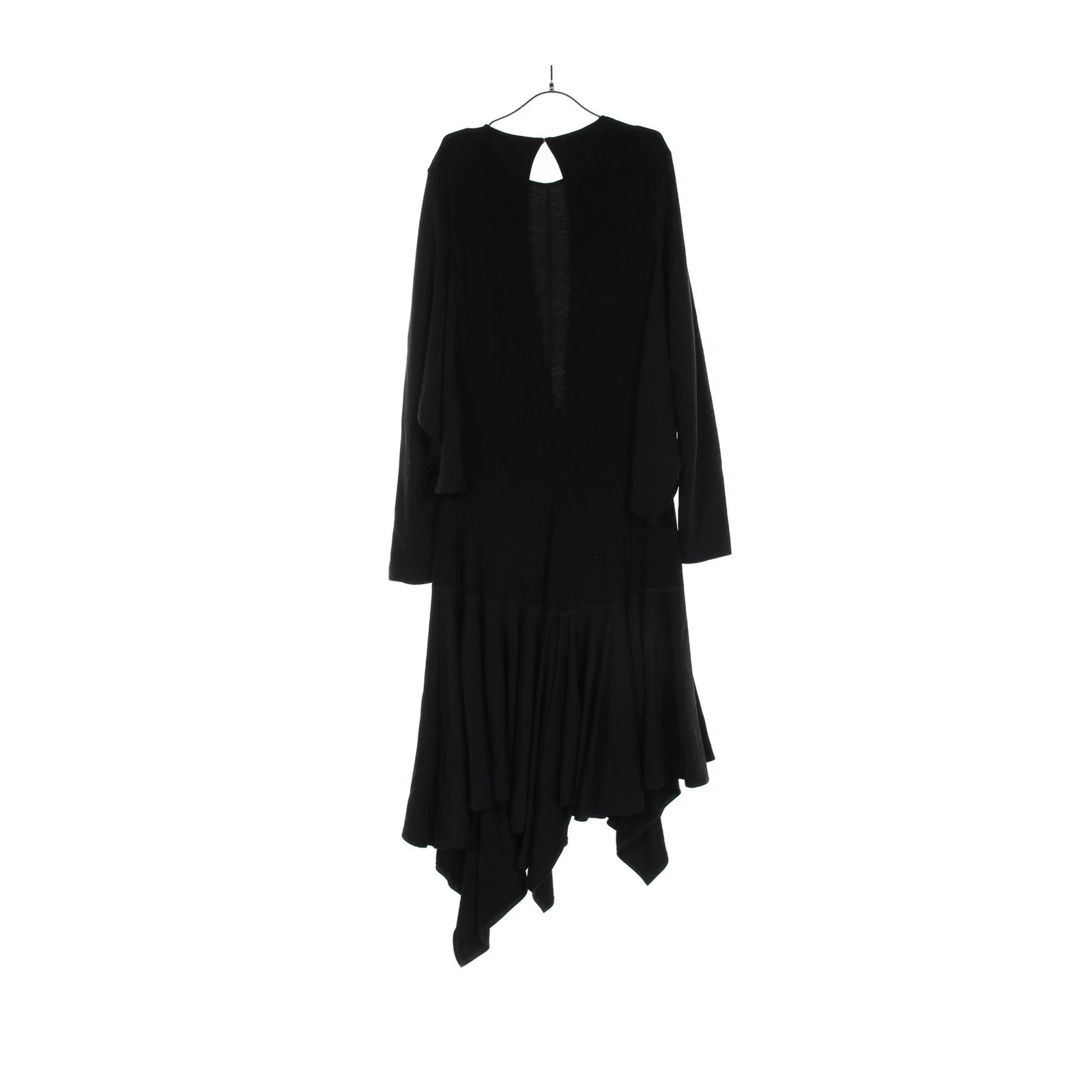 【Abito】LOEWE Vestito Asimmetrico Rayon Nero Buon Prodotto Usat Mod Dalppone