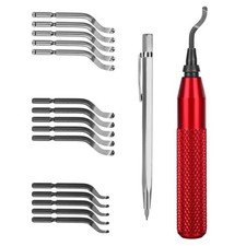 Rotary Burr Removal Kit with 15 Blades and Pointed Cutter Pen for Metal Work