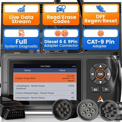 Heavy Duty Truck Scanner OBD2 DPF Regen For Cummins Caterpillar Full System Scan