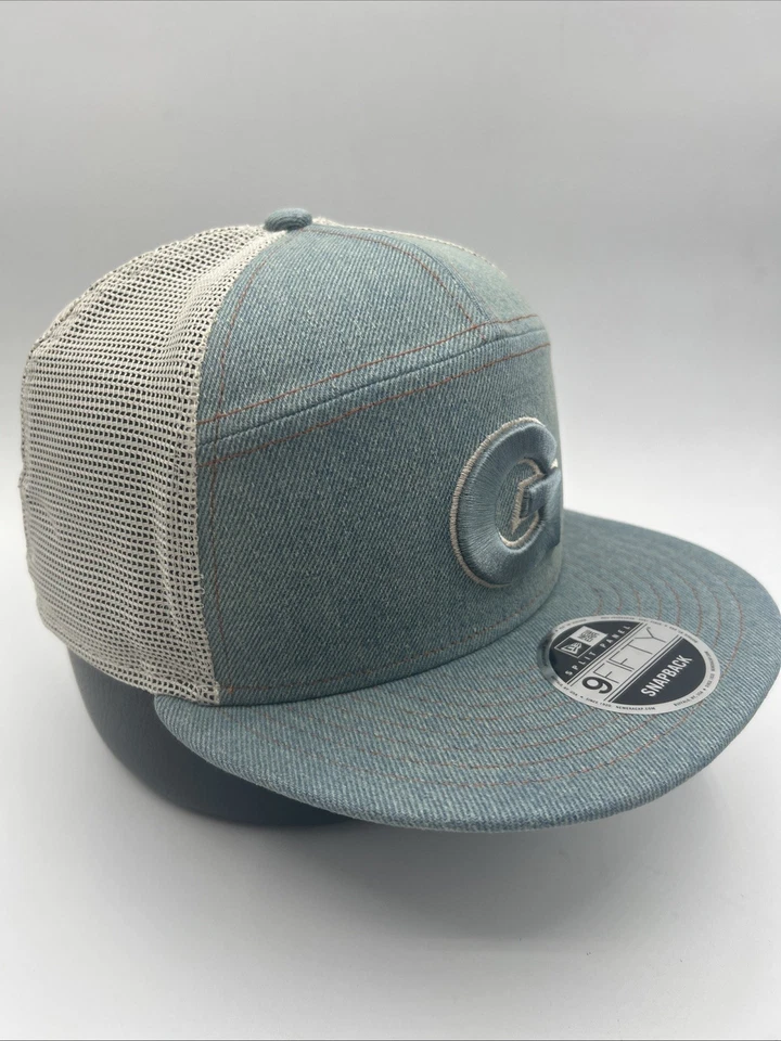 Georgetown Hoyas Sombrero New Era 9FIFTY "Denim Split" Malla Snapback Gorra LED H66 Foto 3 de 4