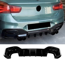 M-Sport glossy black diffuser suitable for BMW 1st F20 F21 LCI M135 M140 2015