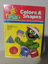 NE W Vntg Sesame Street Preschool Learning Books: Letter Sounds Colors  Shapes