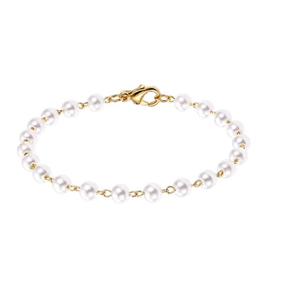 Eloura   Luminous Pearl Gold Adjustable Bracelet