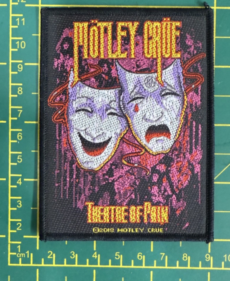 Motley Crue Theatre Of Pain Woven Sew On Patch Officially Licensed