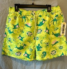 NWT Men’s Swim Short Drawstring Mesh Lining For 21 Size Large Multi Color