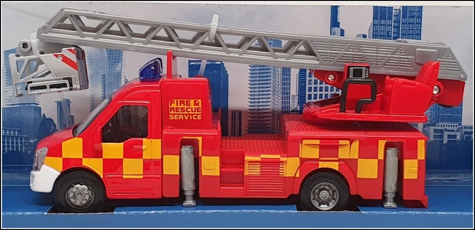Burago Appx 18cm Long 18-32267 - Municipal Fire Truck With Ladder - Red - Image 3 of 4
