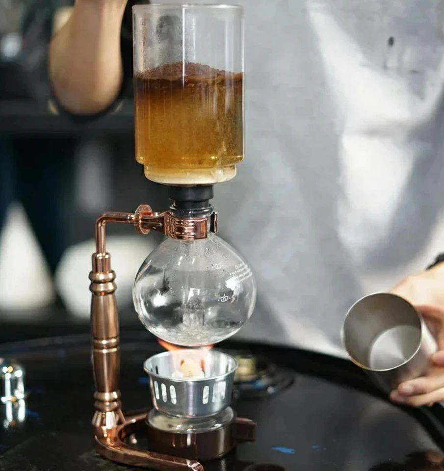 Профессиональный бар японский сифон кофеварка вакуумная пивоварня - розовое золото хром стойка - Изображение 3 из 4