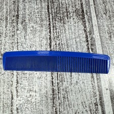 Vtg GOODY Hair Comb 7" Blue Retro Hair Care Wide Tight Tease Blue USA Vintage