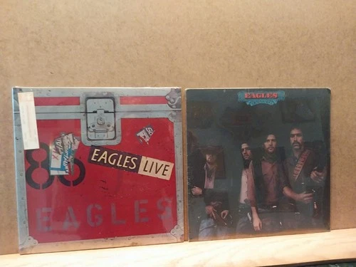 The Eagles. 2 SEALED Orig. Albs. "Desperado" w/ textured cover. & "Eagles Live"!