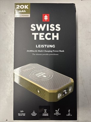 Swiss Tech Leistung Multi-Charging Power Bank 31655 New