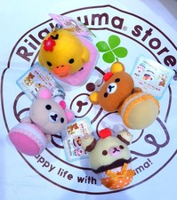 Sweet Pastry Rilakkuma Korilakkuma Kiiroitori Plush Keychain Bag Charm