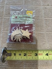 Walnut Hollow Moon Wood Cutouts, Little Wood Shaped Slices for DIY Crafts 1”