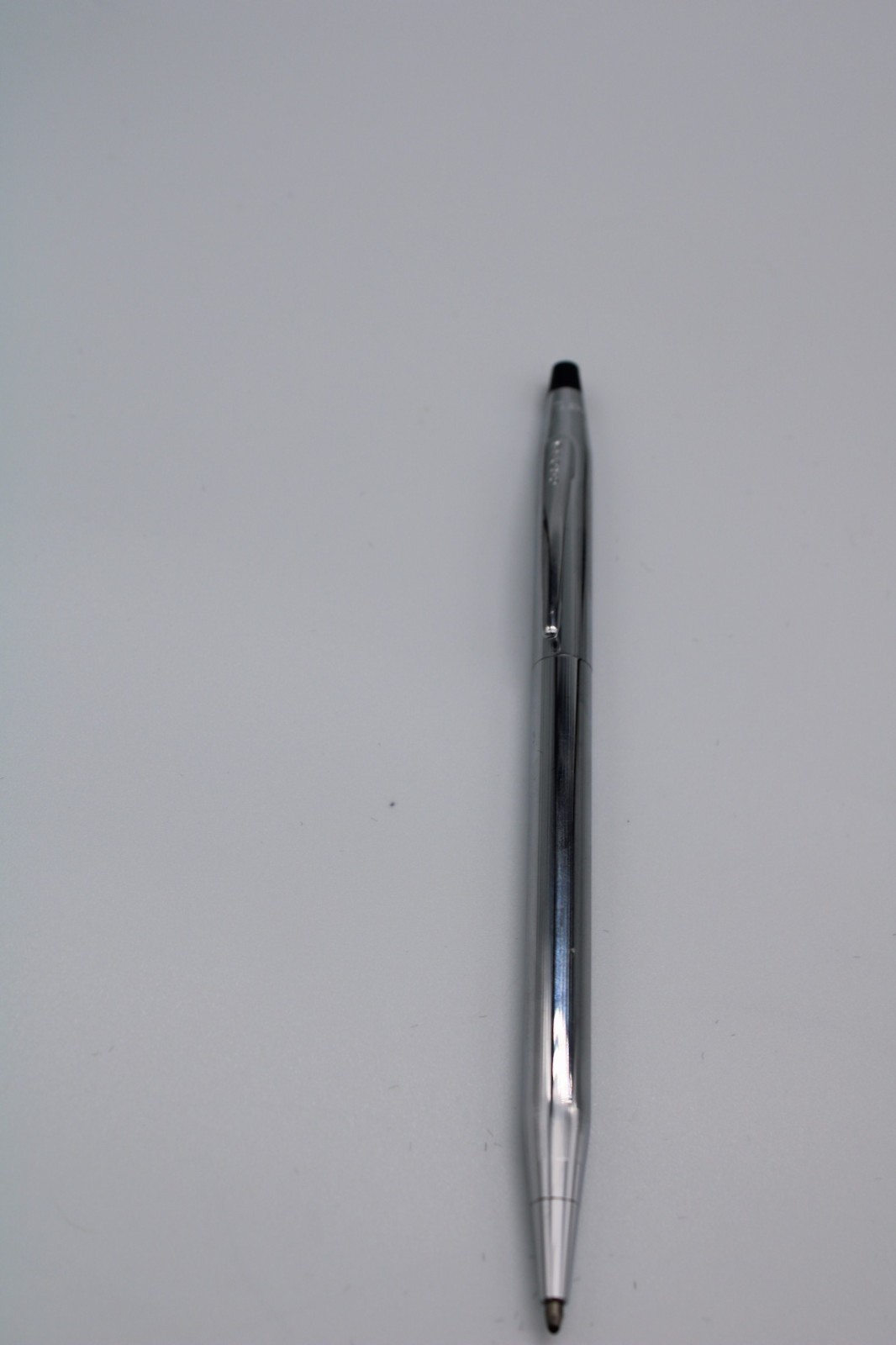 Vintage Cross Classic Century 3502 Lustrous Chrome Ballpoint Pen in Box-Works