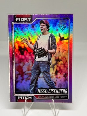 2026 Topps Series 1 - 2025 First Pitch Jesse Eisenberg #FP-5 Pink Foil