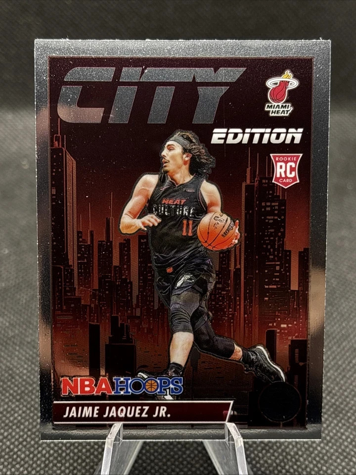2023-24 Panini NBA Hoops Premium Stock Jaime Jaquez Jr. City Edition #22 Heat RC
