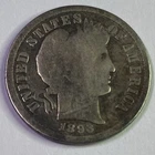 1893-S Barber Silver Dime Rare Key Date- 90% Silver Coin
