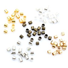 Tube Crimp Spacer Beads for DIY Jewelry Making Stopper End Gold Silver 500Pcs