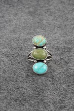 Turquoise & Sterling Silver Ring - Verley Betone - Size 6.25