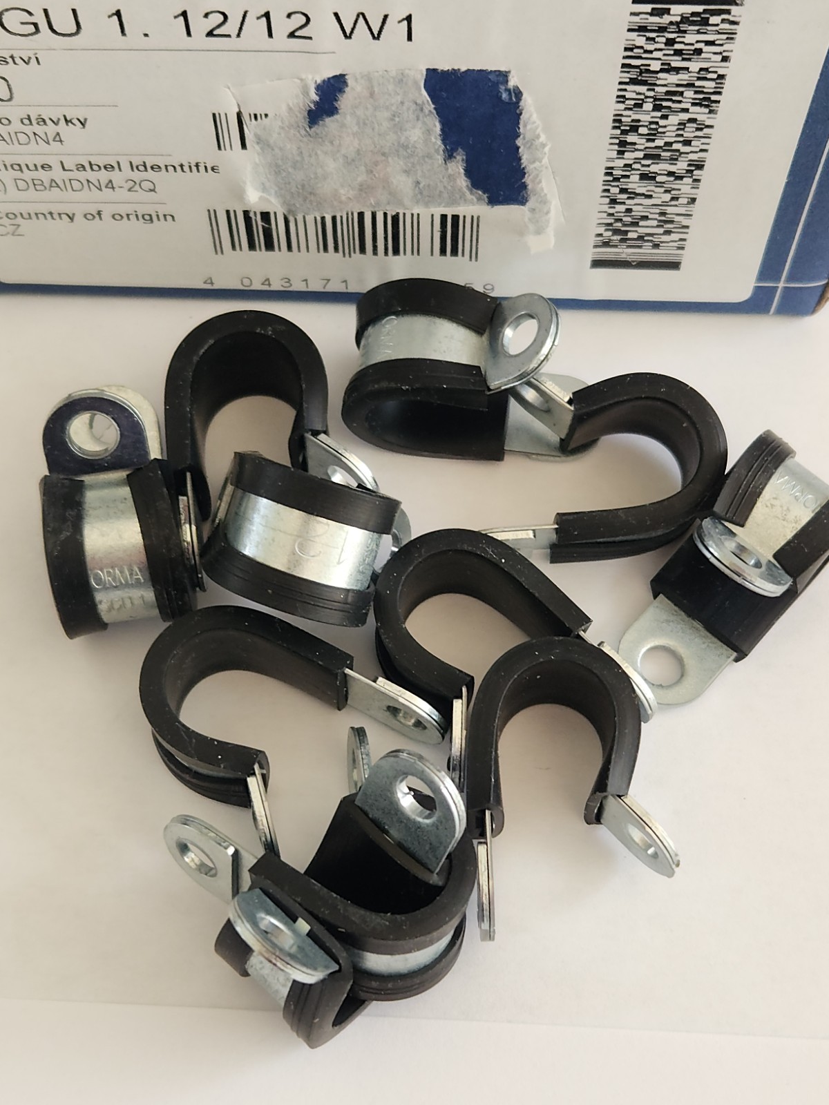 Colliers de serrage isolés Norma RSGU 12mm anti-vibration pour gaines et tubes rigides