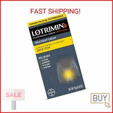 Lotrimin AF Jock Itch, Jock Itch, and Athlete's Foot Cream, 0.42 Ounce Pack of