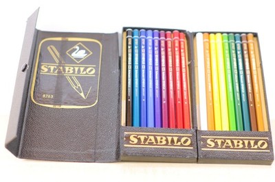 Original Schwan-STABILO Box 8763 / 20 Buntstifte/ 1950-60er Jahre NEU!