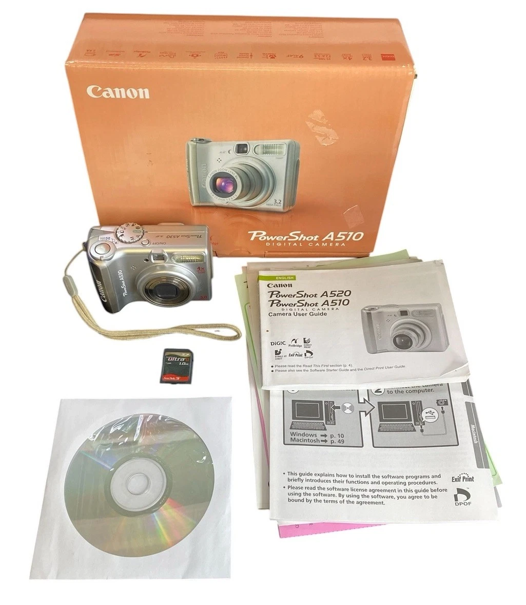 Preços baixos em Câmeras digitais Canon PowerShot A510 Resolução