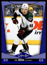 2024-25 O-Pee-Chee Blue Border J.J. Moser Tampa Bay Lightning #383