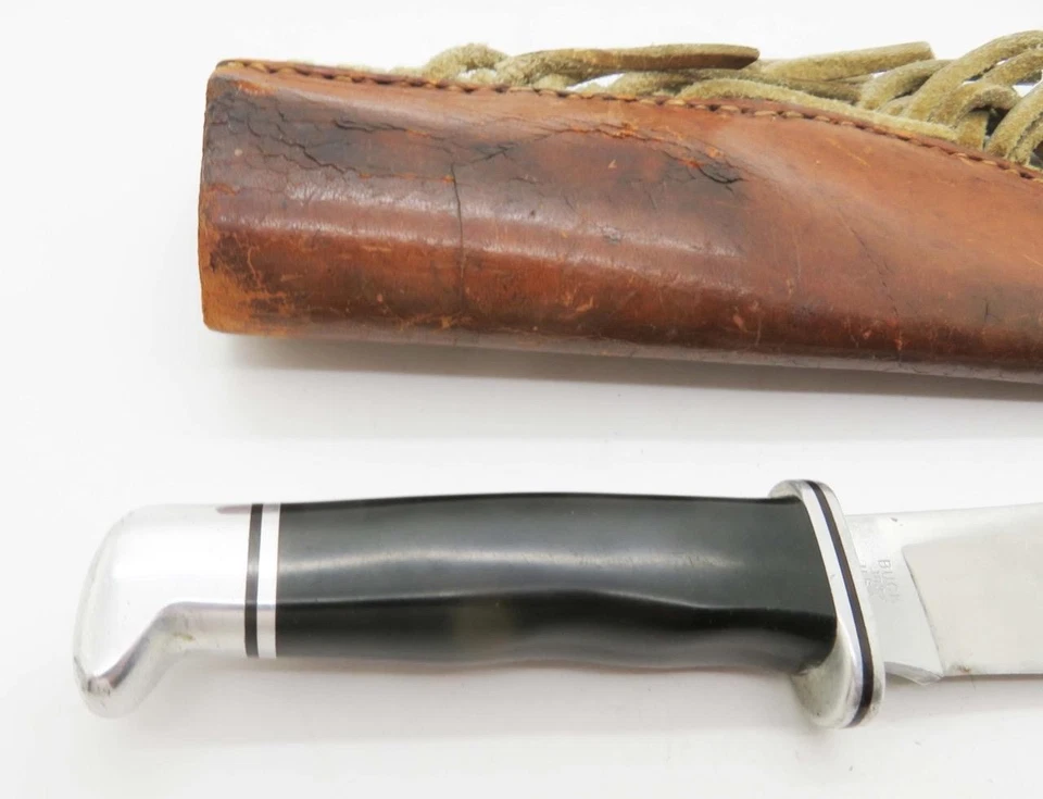 Z83) CUCHILLO BUCK 103 1990 HOJA FIJA CON FUNDA DE CUERO PERSONALIZADA Foto 3 de 4