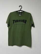 Vintage Thrasher Skateboarding Magazine T shirt Sk8 Green Rare Mens sz M