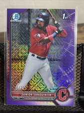 Junior Sanquintin 2022 BOWMAN CHROME Prospects BCP-80 Purple Mojo Refractor /250