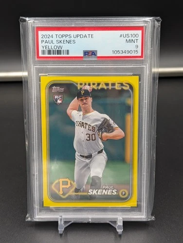 2024 Topps Update Paul Skenes #US100 Yellow RC PSA 9 Pirates